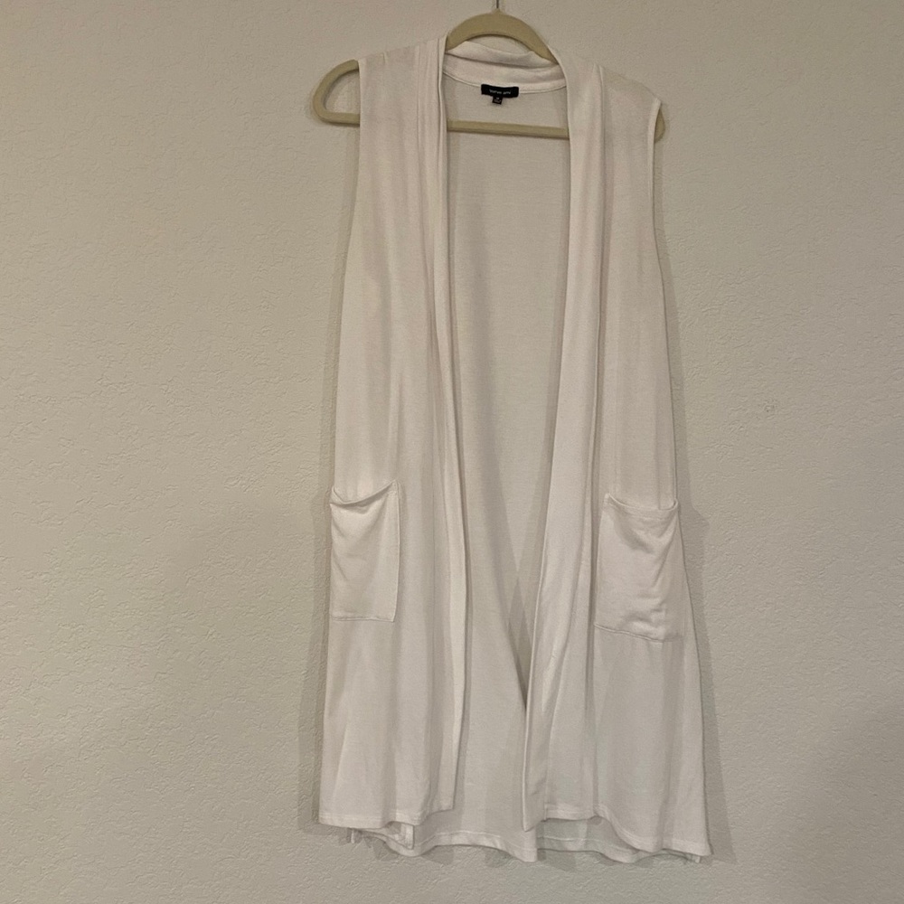 Verve Ami white knit vest cardigan